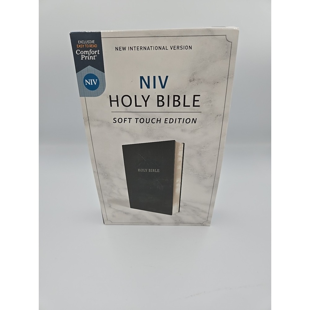 Holy Bible New International‎ Version Black Leathersoft 7.5 Font Size Soft Touch